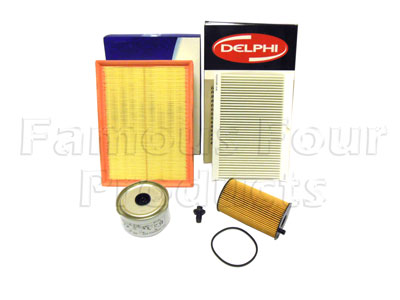 Service Filter Kit - Oil Air Fuel Pollen Filters with Drain Plug