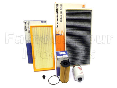 Service Filter Kit - Oil Air Fuel Pollen Filters with Drain Plug Washer