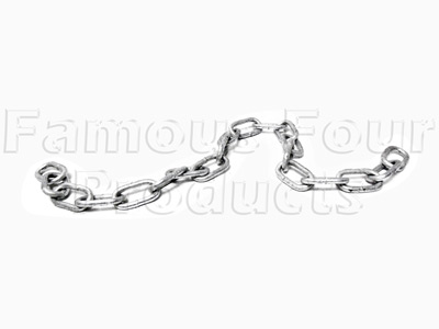 Chain for drop-down rear tailgate