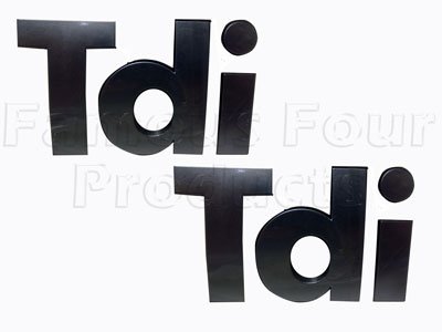 Badge - Tdi - Titanium Silver 3D Raised