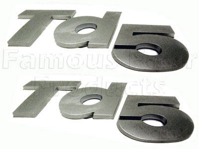 Badge - Td5 - Titanium Silver 3D Raised