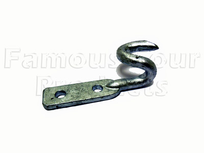 Hook for drop-down rear tailgate Chain