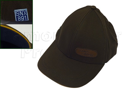 Baseball Cap - Brown with Leather-effect Oval logo