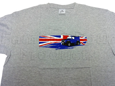 T Shirt (Grey) Union Jack Design - Large