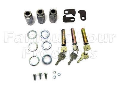 Barrel Lock & Key Set of 3 with Matching Keys