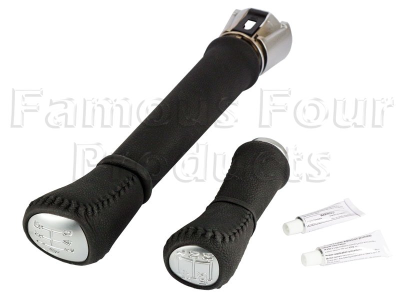 Gear Lever Knob Set - Premium Black Leather