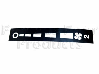 Label - Heater Fan Control Lever