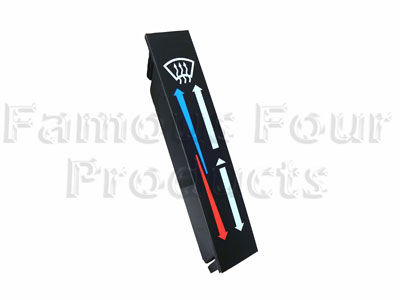 Label - Heater Blower Control Lever