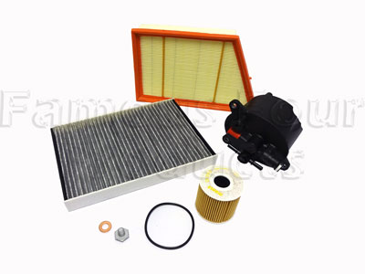Service Filter Kit - Oil Air Fuel Pollen Filters with Drain Plug Washer