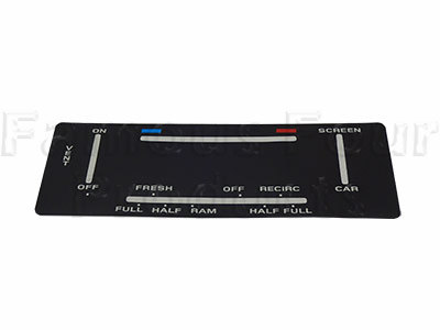 Decal - Heater Control Plate