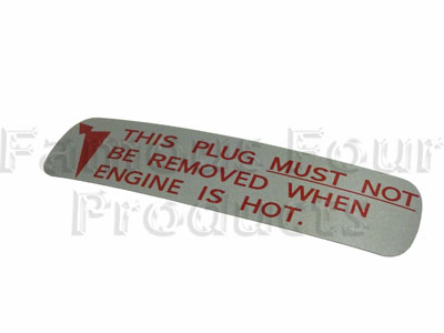 Radiator Drain Plug Warning Decal