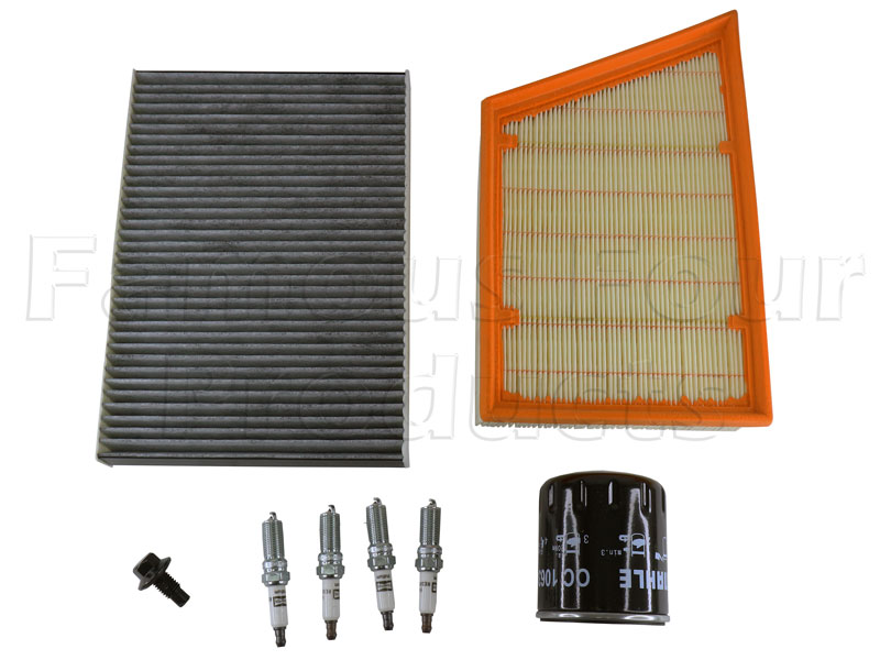 Service Filter Kit - Oil Air Fuel Pollen Filters with Drain Plug Washer