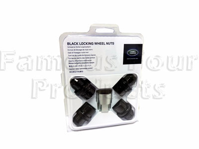 Locking Wheel Nut Kit for 4 Alloy Wheels Only - Black