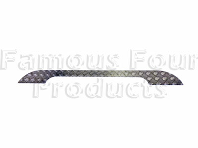 Chequerplate Full Width Rear Roof Vertical End Plate