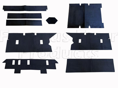 Rear Carpet Set - Premium Quality - Black