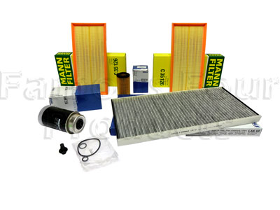 Service Filter Kit - Oil Air Fuel Pollen Filters with Drain Plug Washer