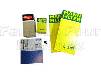 Service Filter Kit - Oil Air Fuel Pollen Filters with Drain Plug Washer