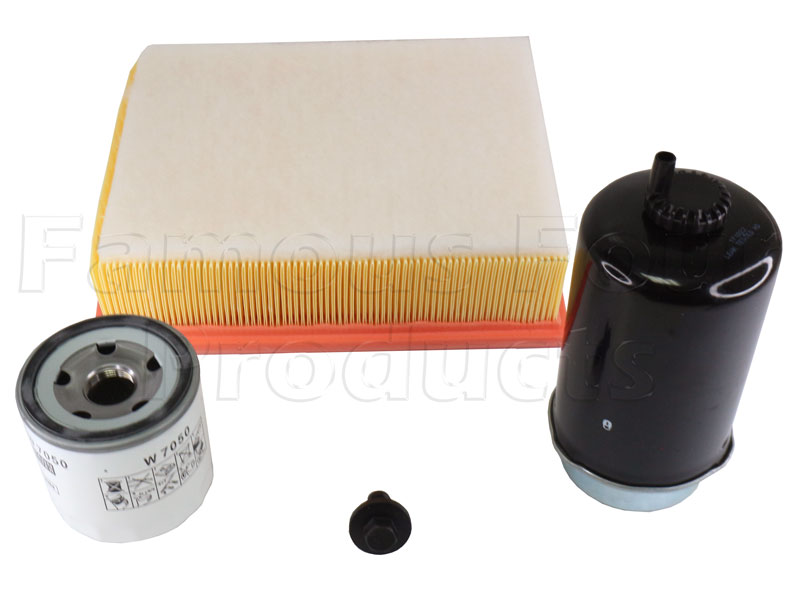 Service Filter Kit - Oil Air Fuel Filters with Drain Plug