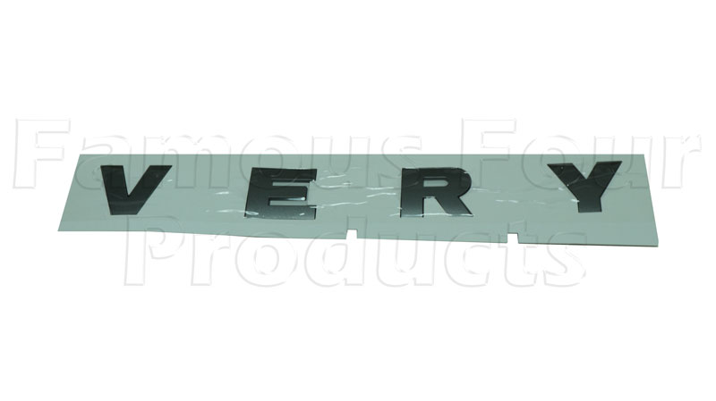 V E R Y Bonnet Lettering
