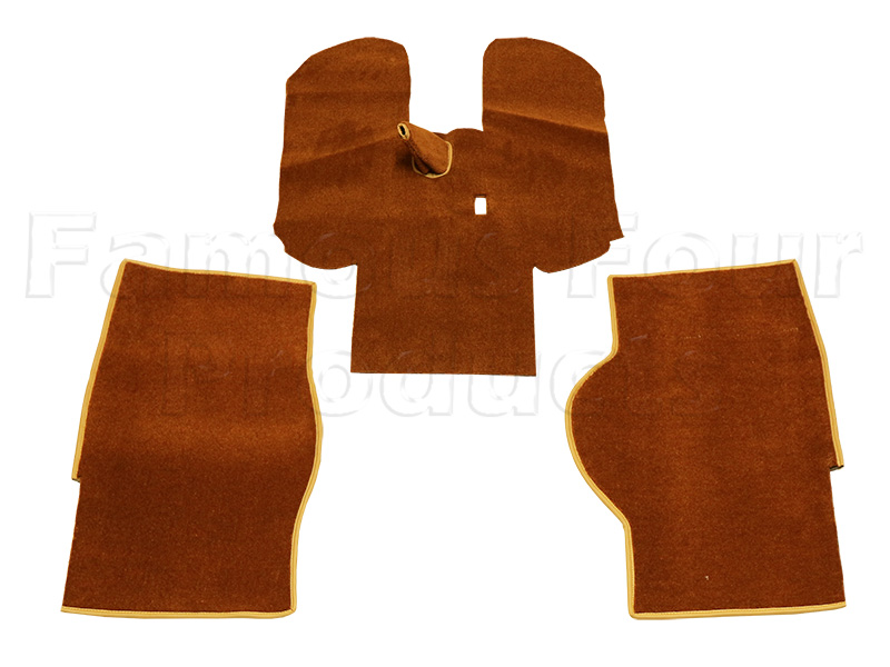 Carpet Set - Rusty/Golden Brown - 12 Piece