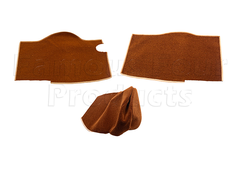 Carpet Set - Rusty/Golden Brown - 12 Piece