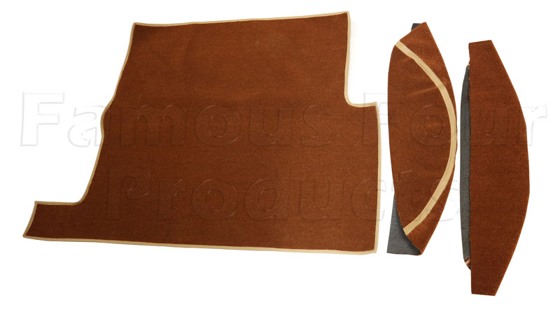 Carpet Set - Rusty/Golden Brown - 12 Piece