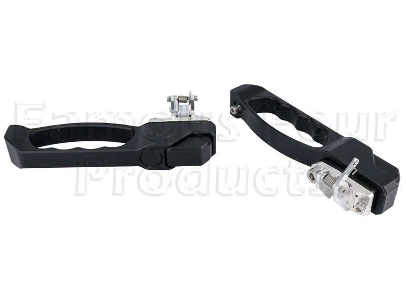 Door Handles - Pair - Black Anodised Aluminium